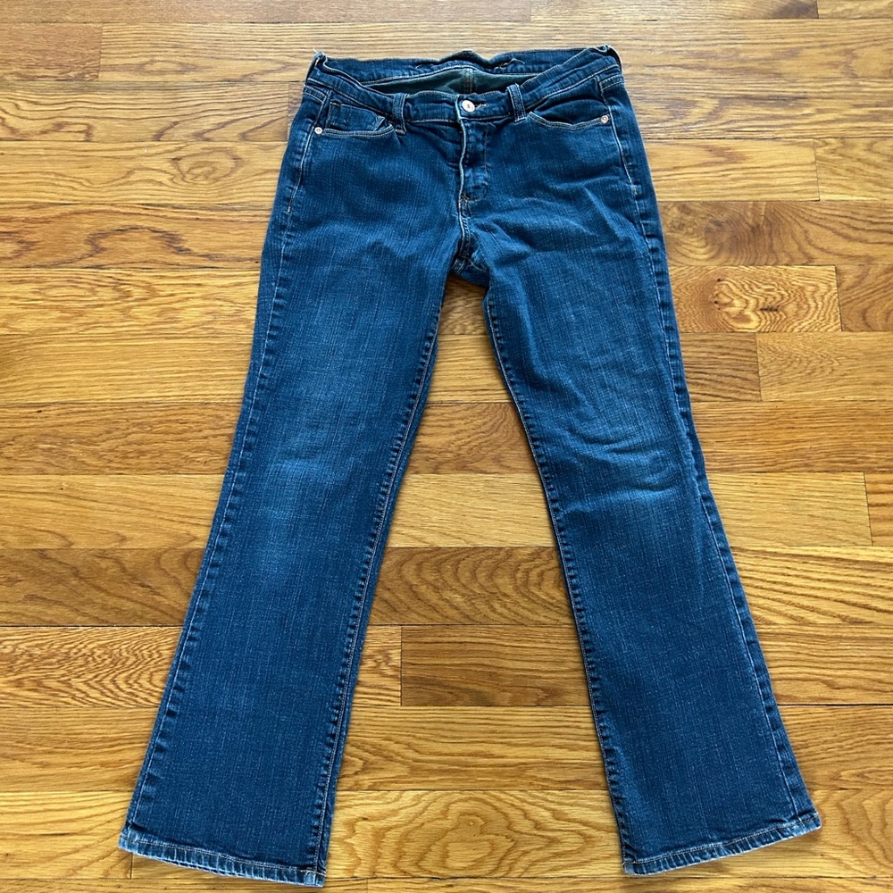 Old navy, dark denim boot cut jeans